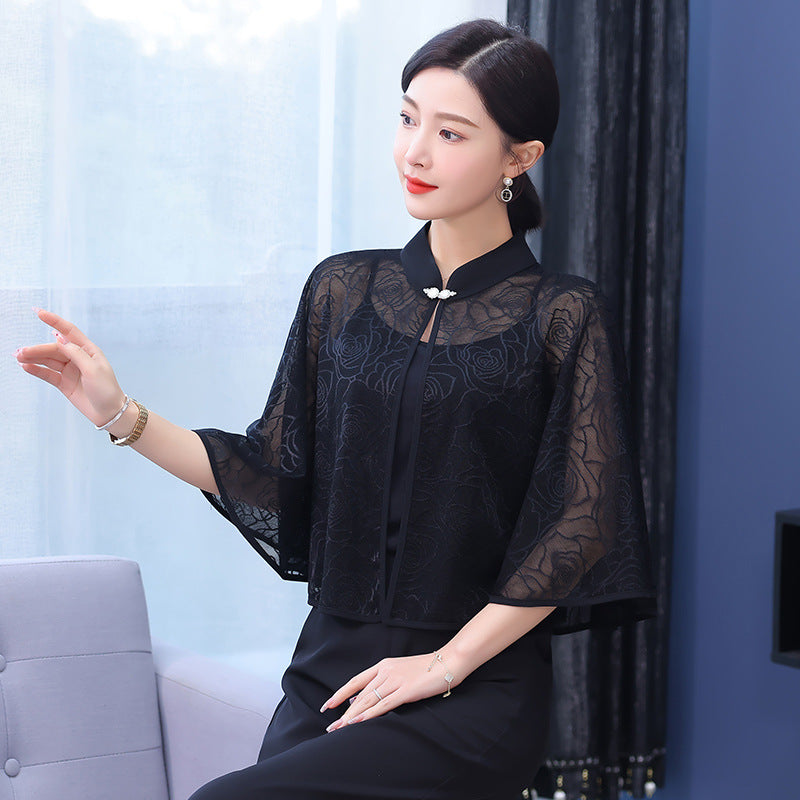 zp628-Women's Fashion Ice Silk Mesh Sunscreen Shawl