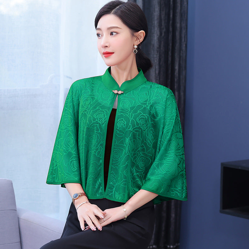 zp628-Women's Fashion Ice Silk Mesh Sunscreen Shawl