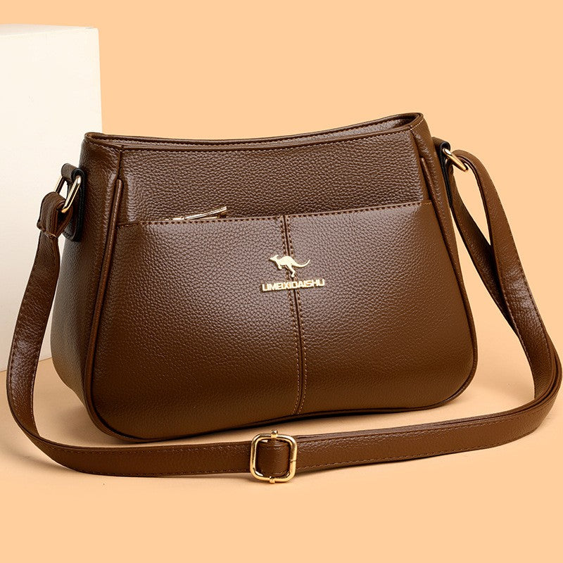 zp732-Women's simple large capacity shoulder messenger bag