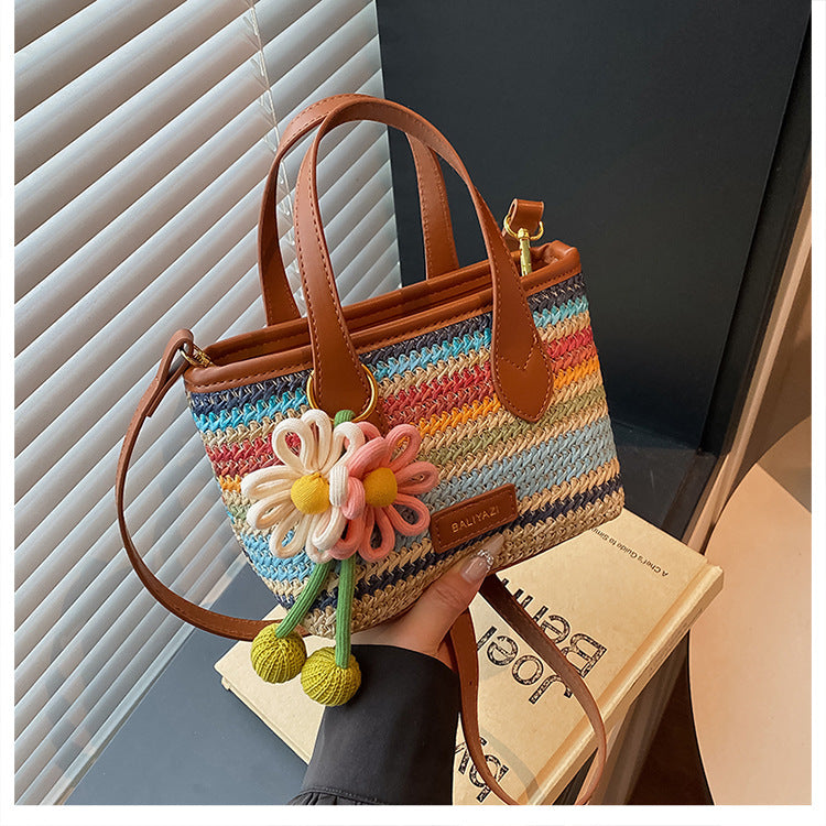 zp733-Summer Rainbow Simple Cute Style Shoulder Bag