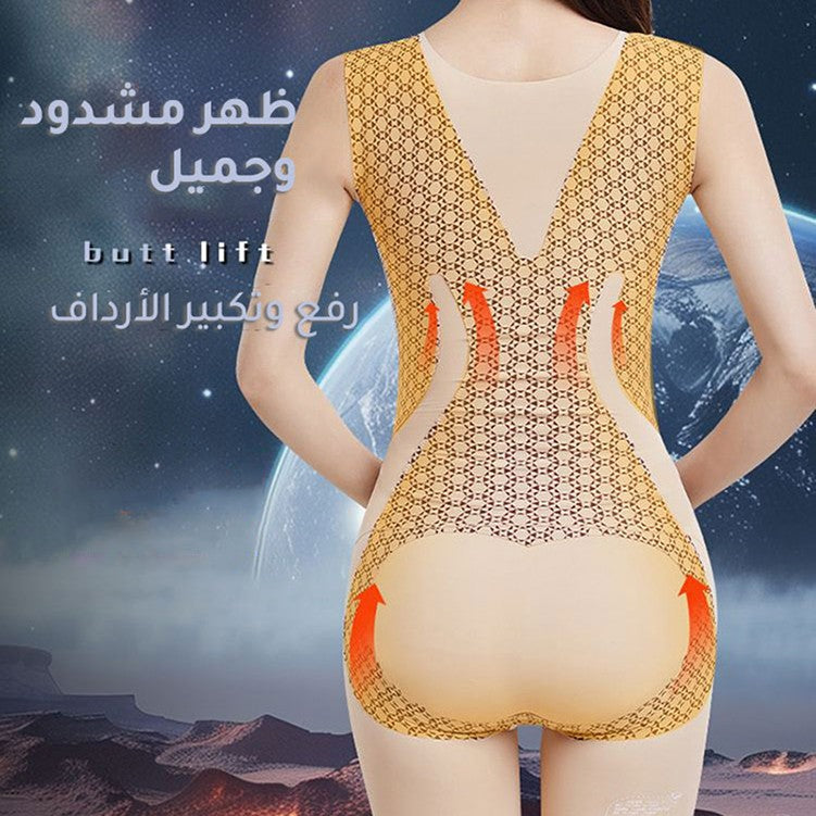 zp632-Back-release tummy-lifting and hip-lifting body-shaping suit