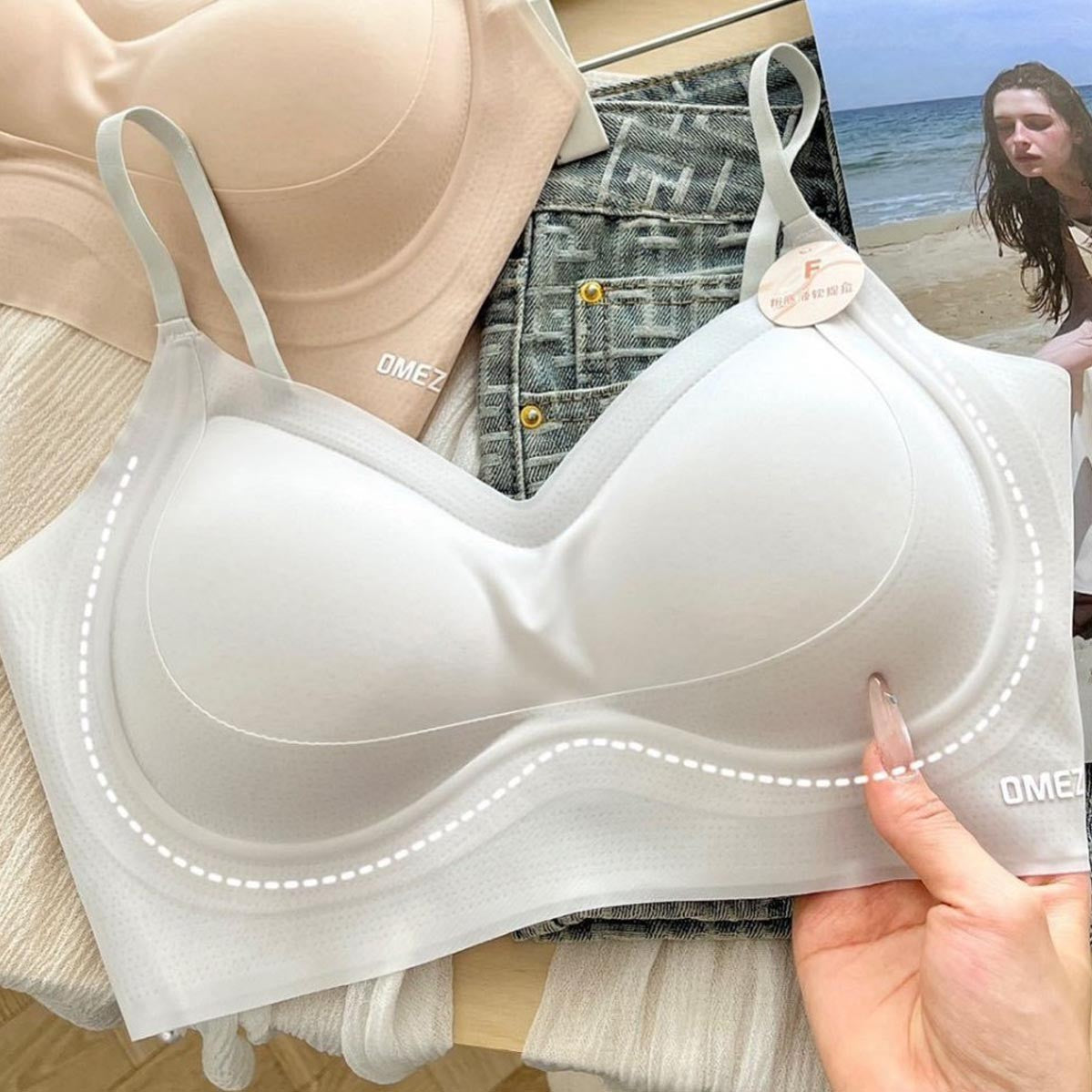 zp642-Invisible non-transparent lifting back bra