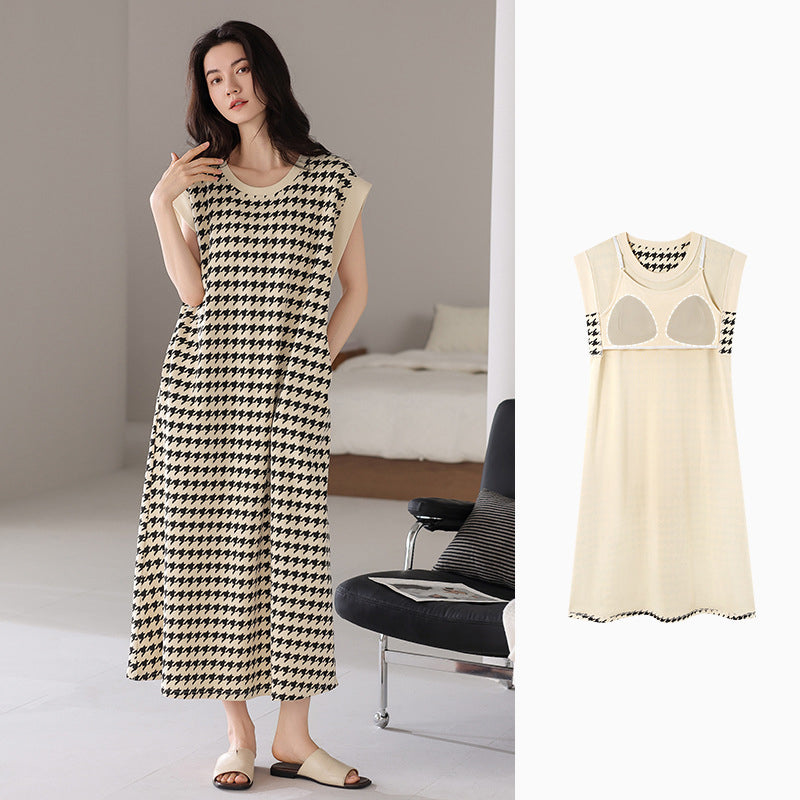 zp646-Women's summer cartoon simple nightdress