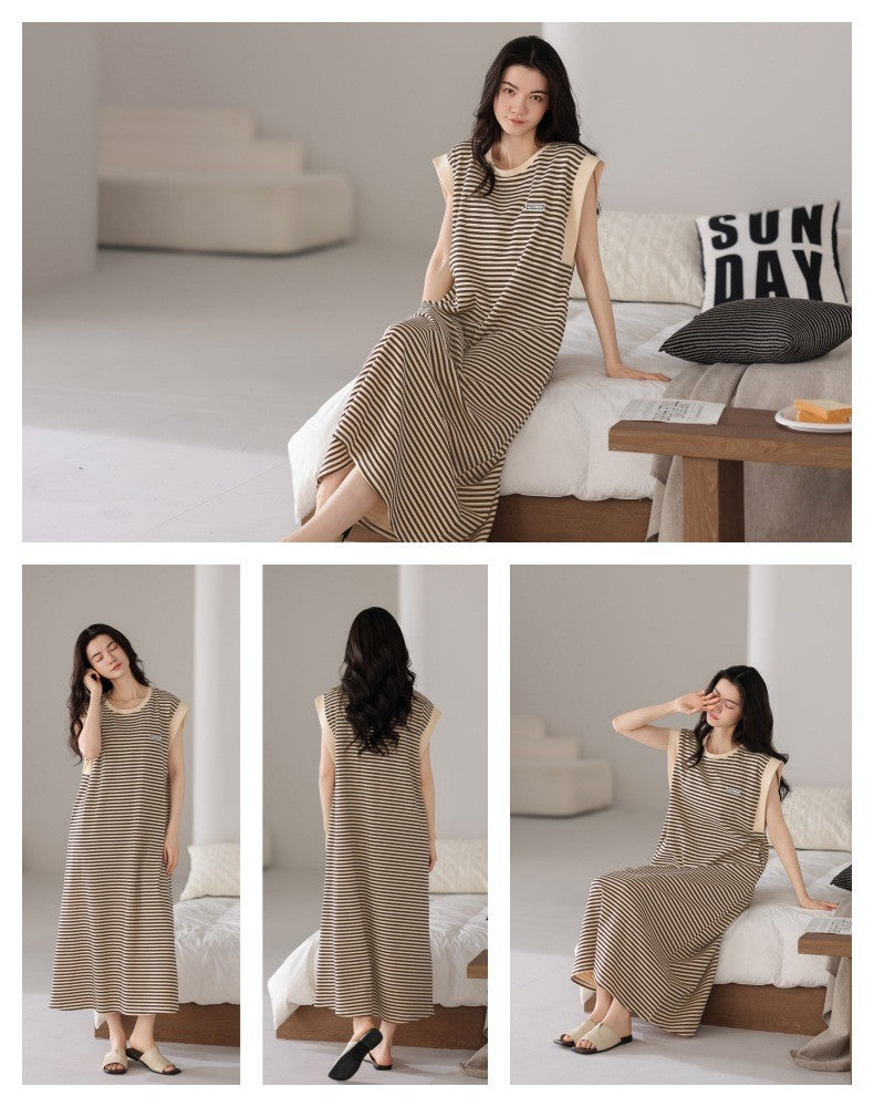 zp646-Women's summer cartoon simple nightdress