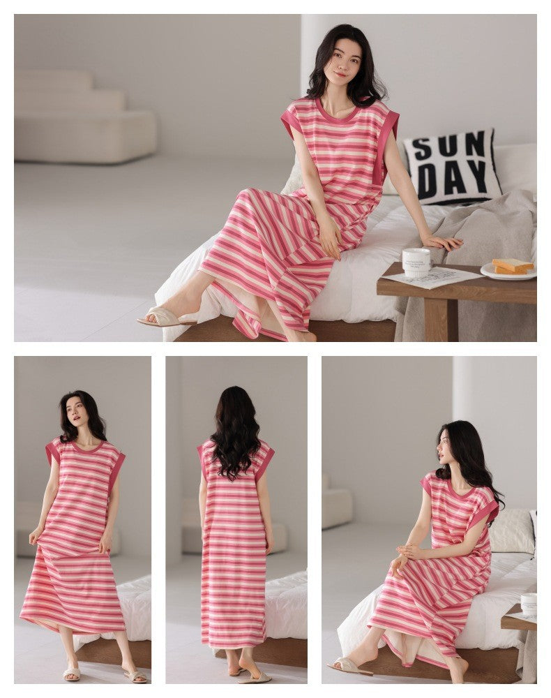 zp646-Women's summer cartoon simple nightdress