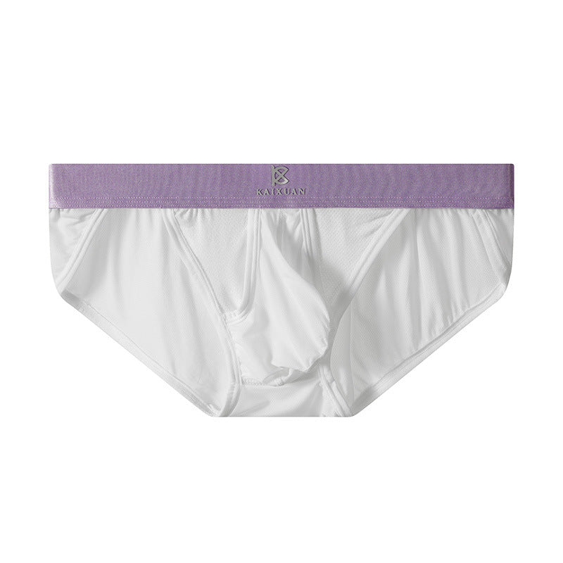 ah33-Men's summer ice silk light breathable briefs