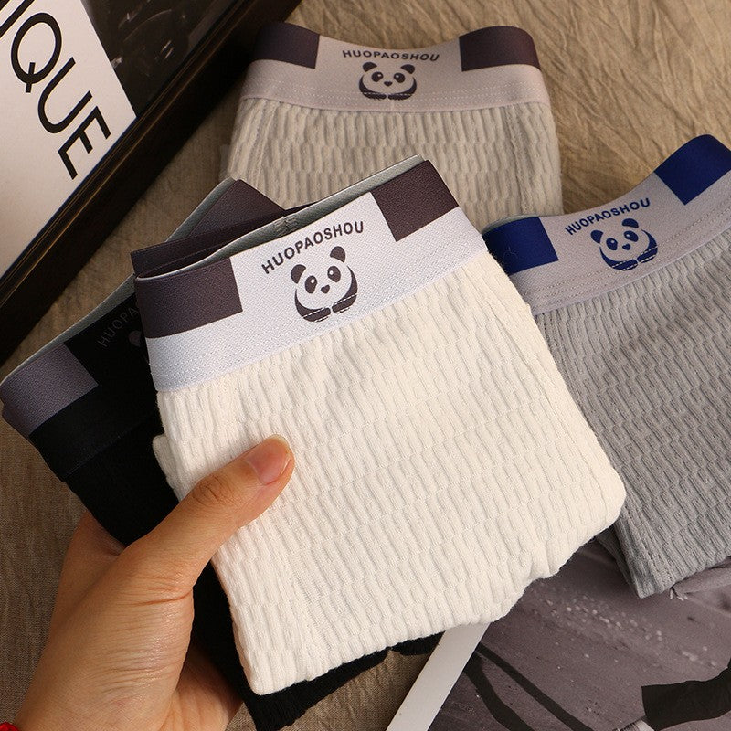 zd194-Men's simple breathable mid-rise boxer briefs
