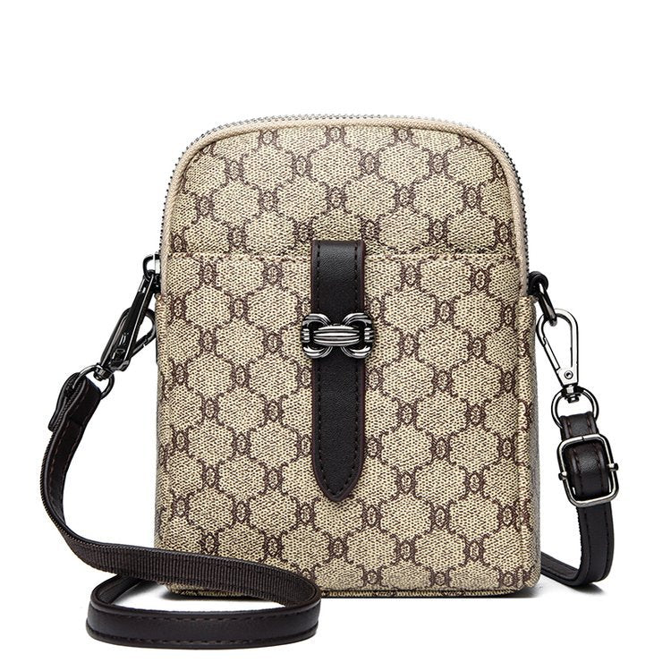 Soft leather printed fashion crossbody bag