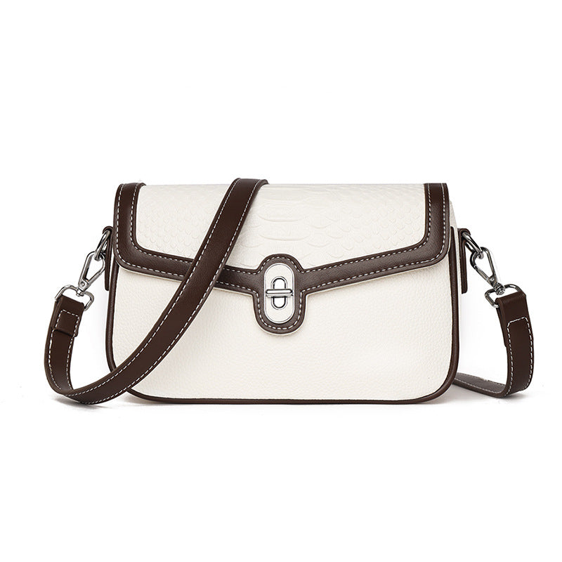 Fashionable and versatile crocodile pattern premium small square bag