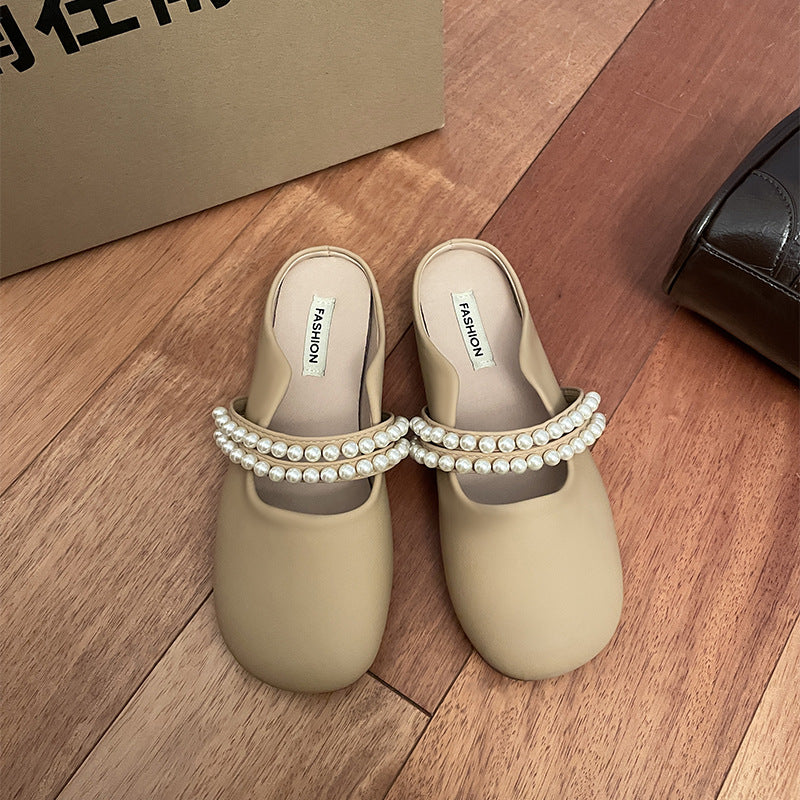 zp347-Women's Summer Pearl Small Fragrance Style Baotou Sandals