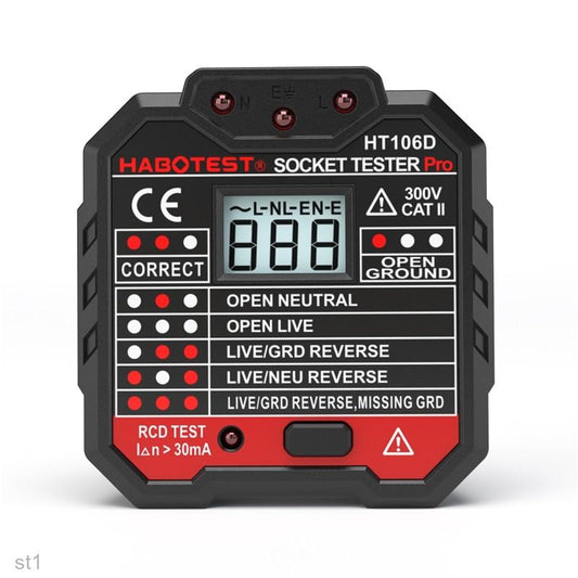 ST1-Voltage Test Socket Detector Ground Zero Line Plug Check UK Plug