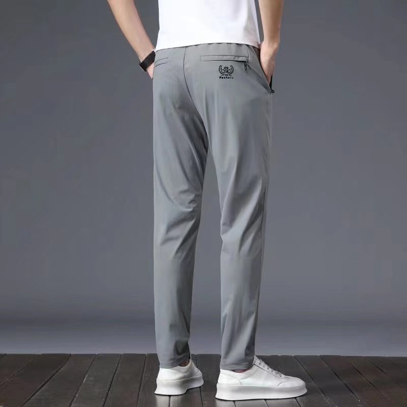 【اشتري واحدة واحصل على واحدة مجانا】Spring ice silk sports men's casual trousers