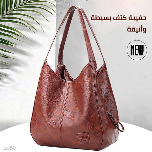 zd80-2024 Fashion retro soft leather shoulder bag ladies