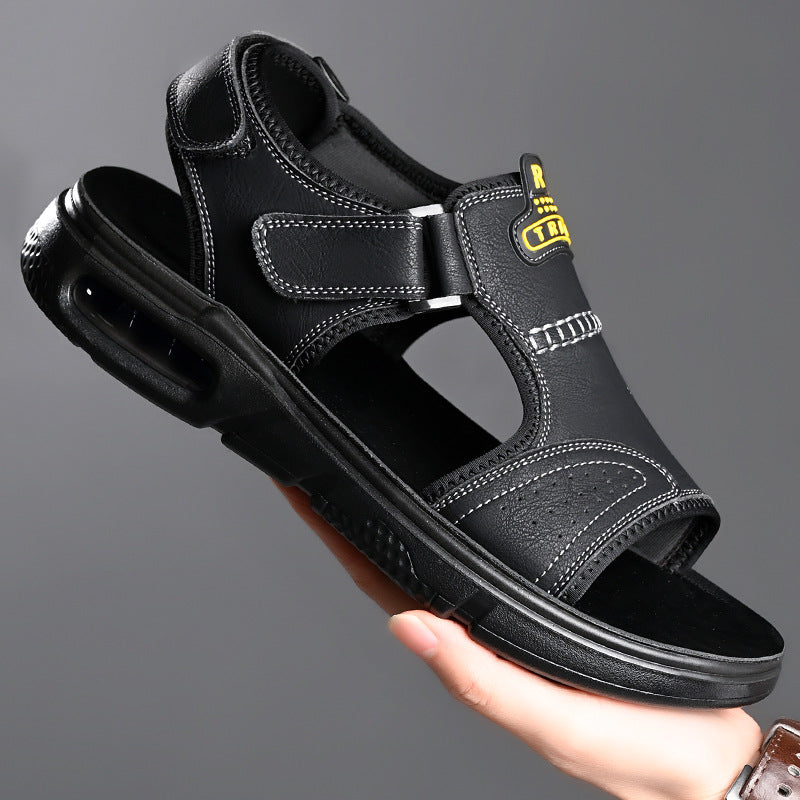 2024 Men's Summer Soft Leather Casual Sports Driving Beach Shoes