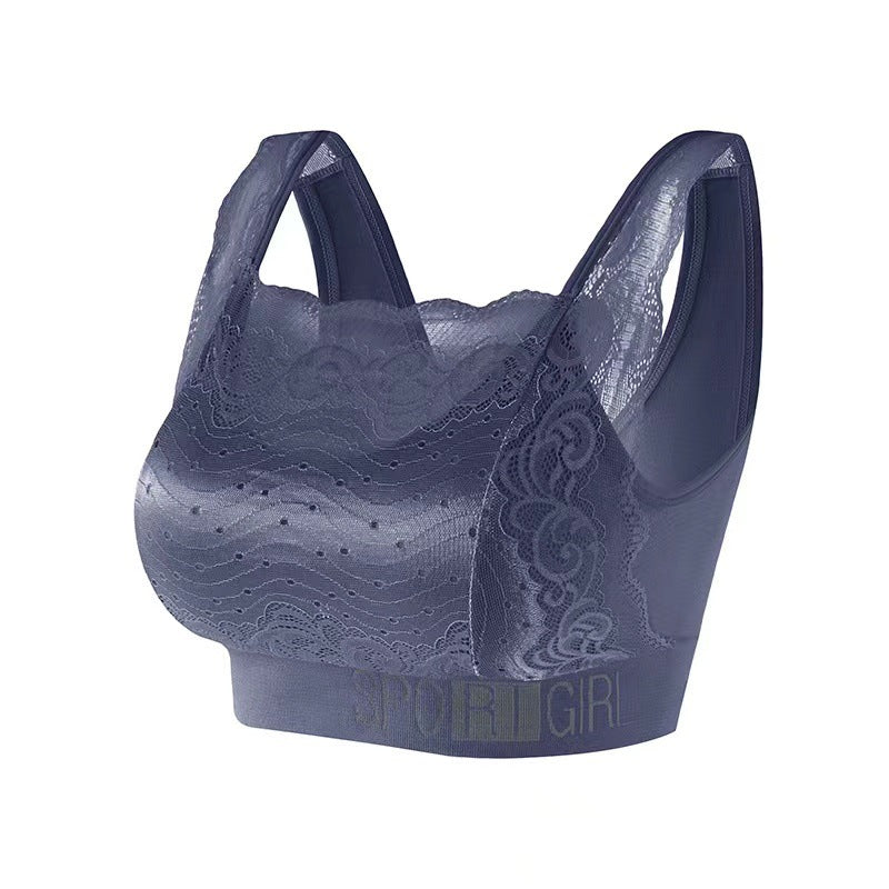 Sexy Lace Vest Wide Strap Back Bra