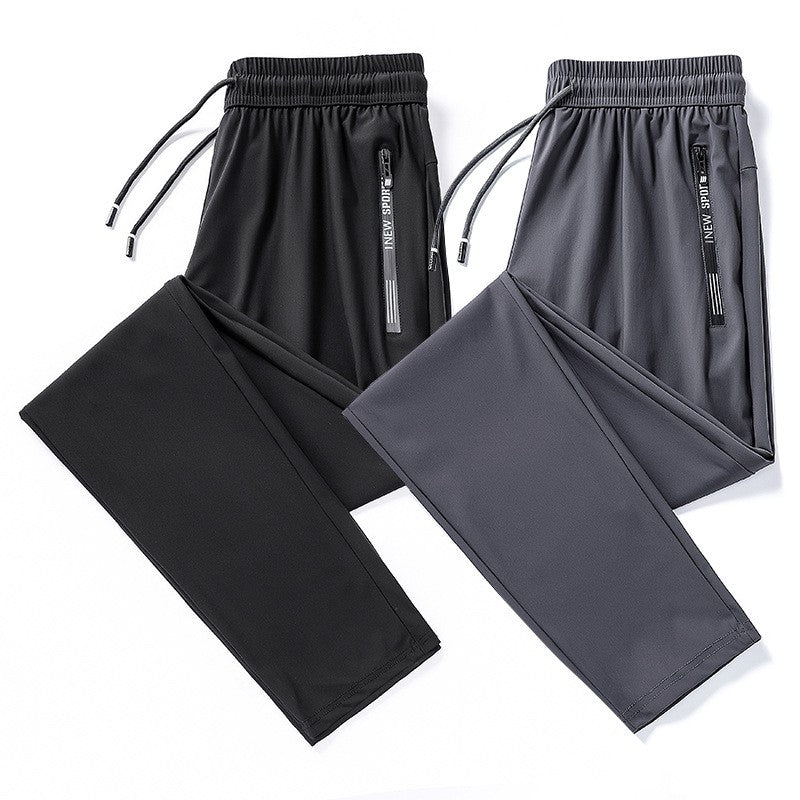 key67-Summer ultra-thin quick-drying ice silk elastic pants