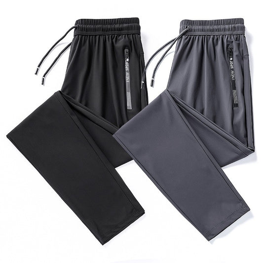 key67-Summer ultra-thin quick-drying ice silk elastic pants