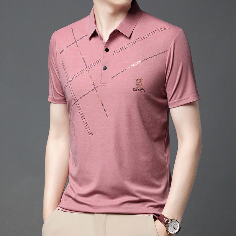 Men's Short Sleeve Comfortable Skin-Friendly Polo Shirt