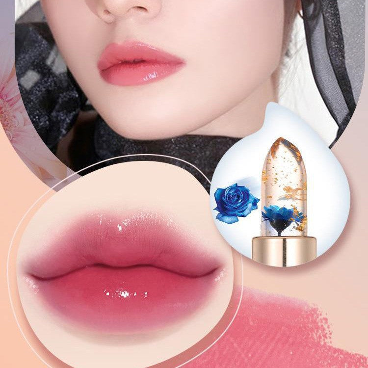 Flower jelly non-stick cup temperature change lipstick