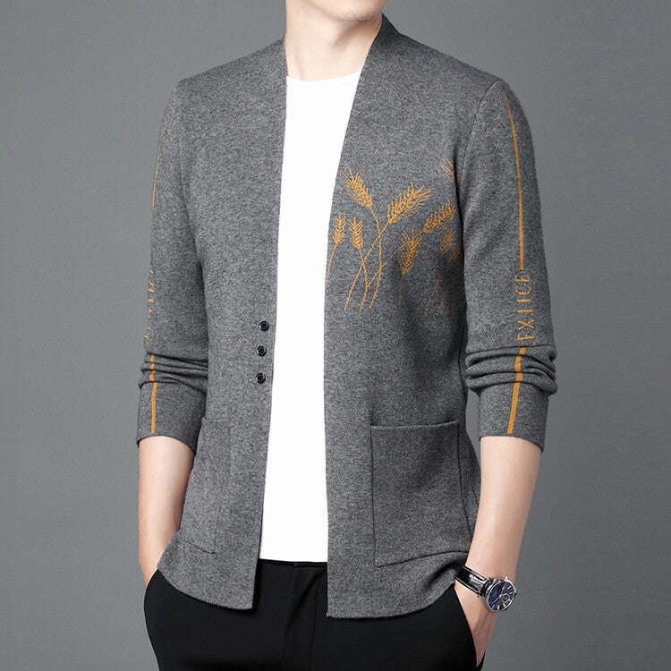 rob22-2024 autumn men's knitted cardigan coat