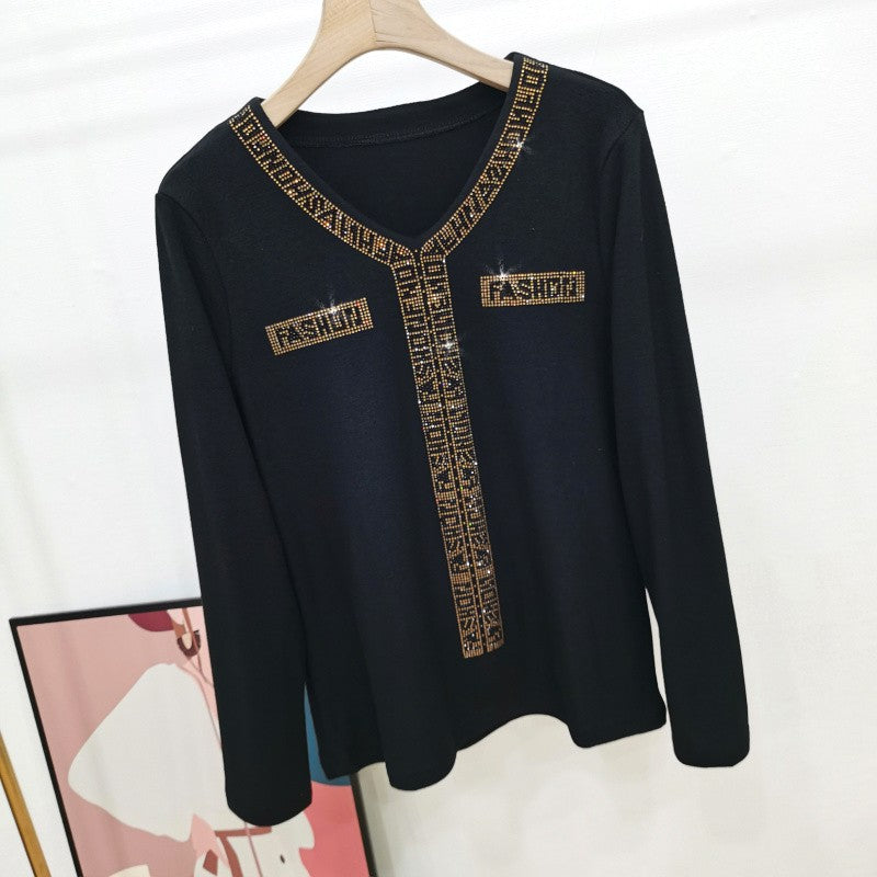 2024 Western style women's slimming long-sleeved T-shirt  اشتري 1 و إحصول على 1 مجانا