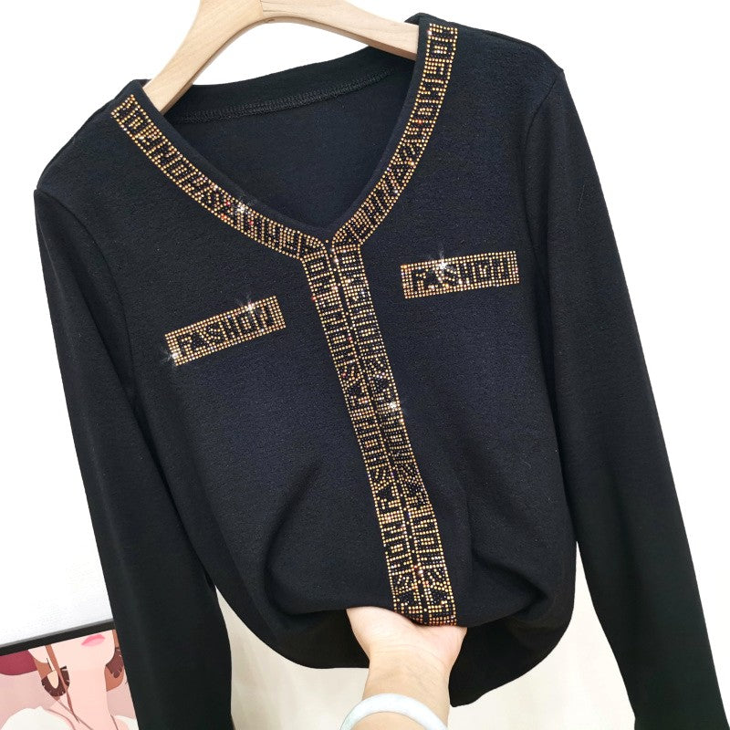 2024 Western style women's slimming long-sleeved T-shirt  اشتري 1 و إحصول على 1 مجانا