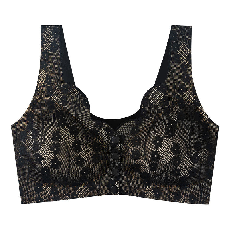 zp391-Front button-down comfort push-up bra