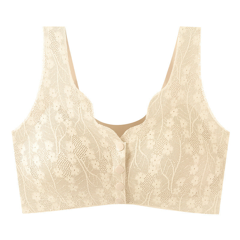 zp391-Front button-down comfort push-up bra