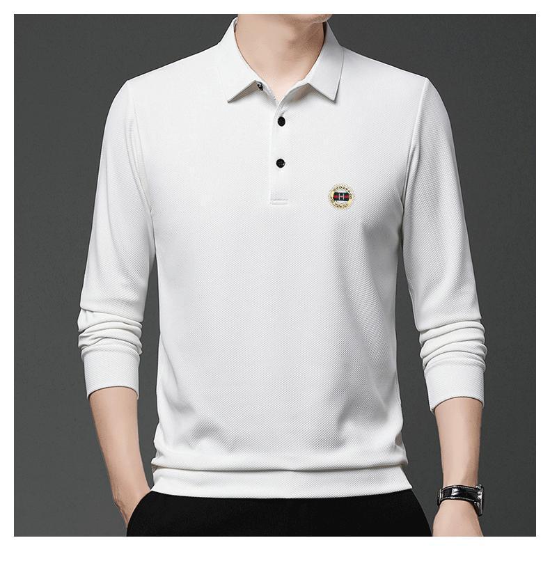 zd166-2024 Fall Men's Casual Long Sleeve Polo Shirt