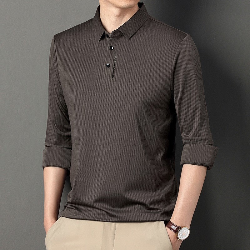 zd174-2024 Autumn Lapel Light Luxury Casual POLO Shirt for Men