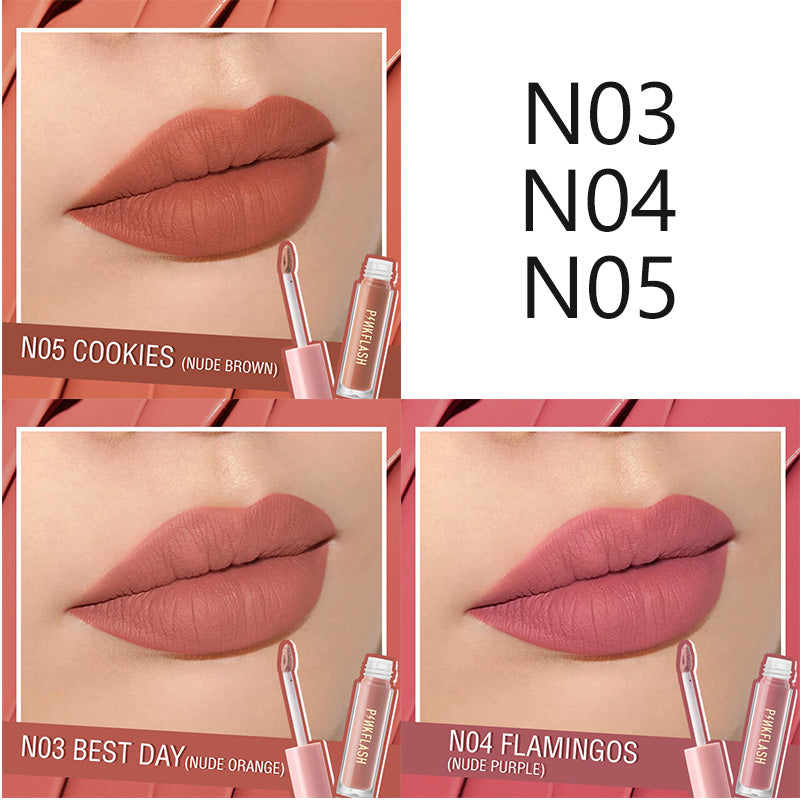 Moisturizing non-stick matte lip glaze