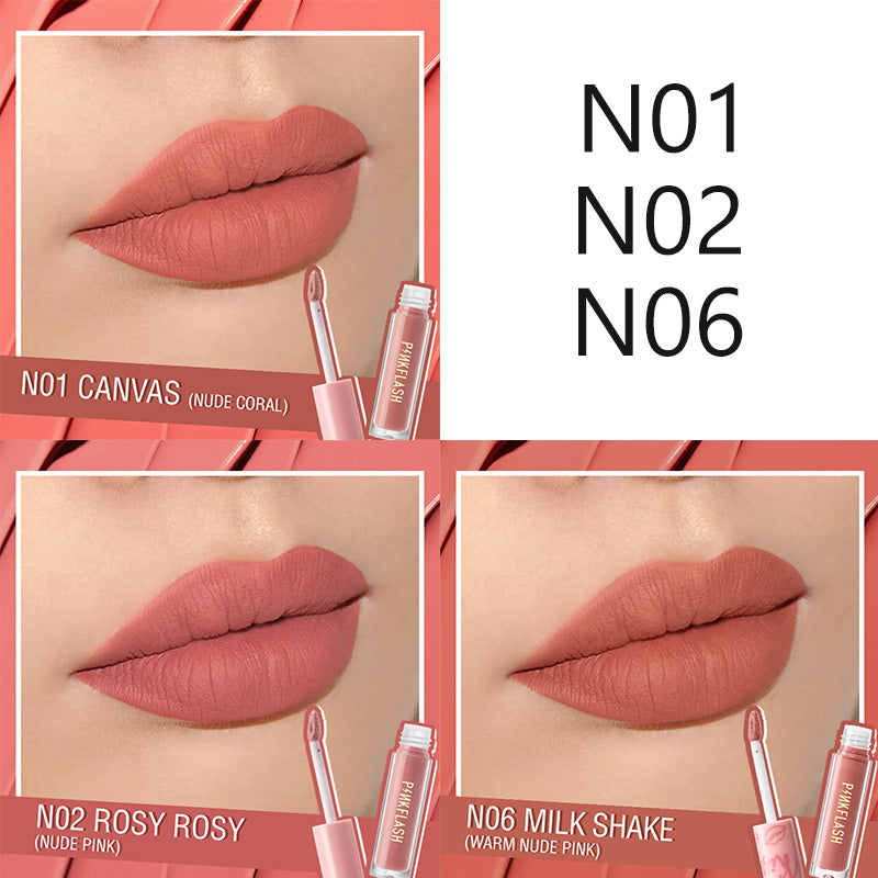 Moisturizing non-stick matte lip glaze