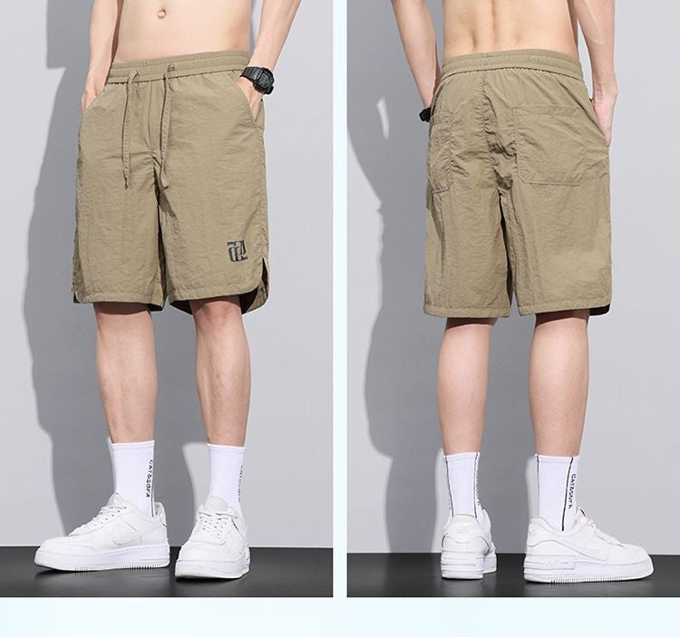 zd357-Men's summer ice silk thin casual shorts