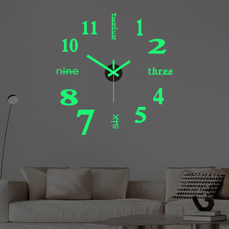 ae448-Home wall sticker creative acrylic clock