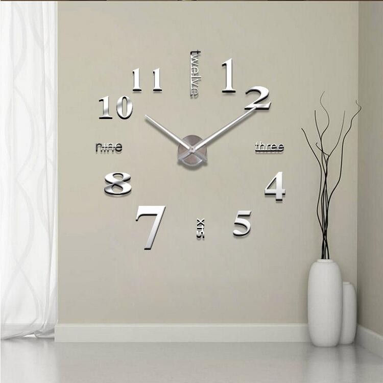 ae448-Home wall sticker creative acrylic clock