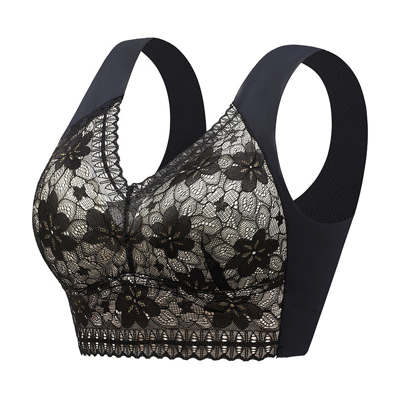 2024 Adjustable push-up anti-sagging anti-shock fixed cup bra