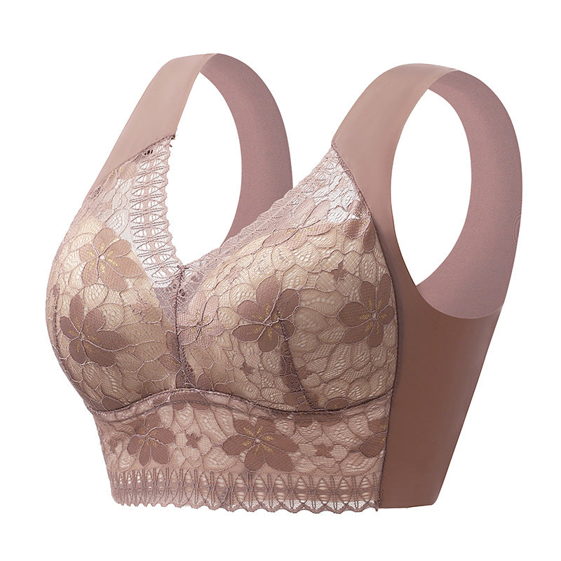 2024 Adjustable push-up anti-sagging anti-shock fixed cup bra