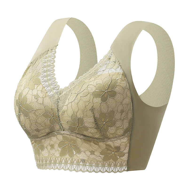 2024 Adjustable push-up anti-sagging anti-shock fixed cup bra