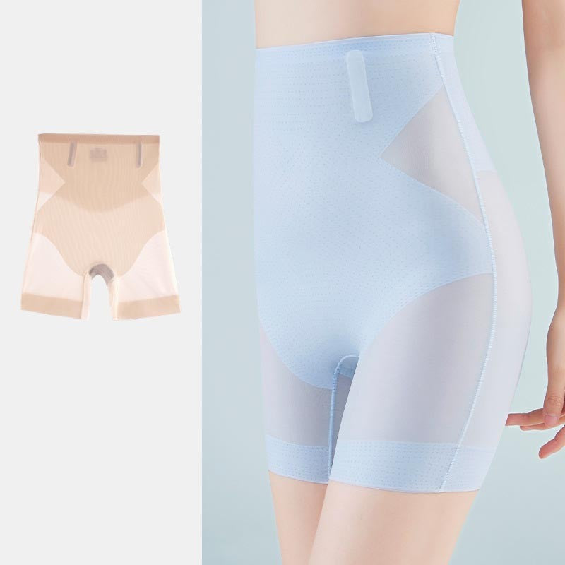 Women's ultra-thin ice silk tummy control pants