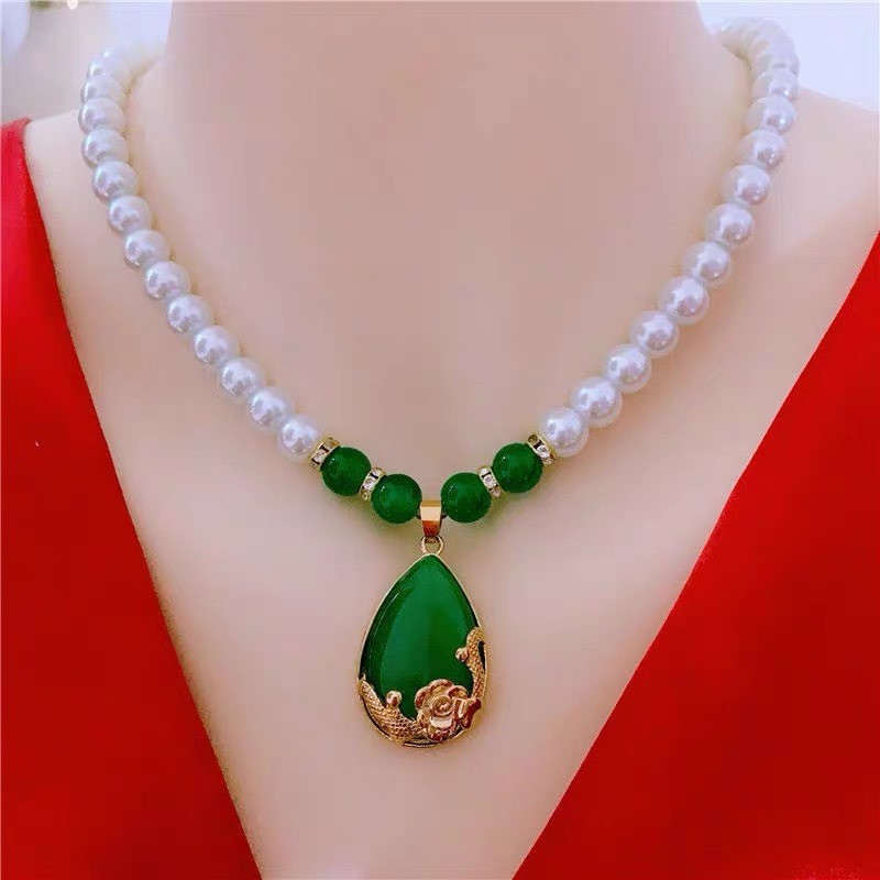 ae480-Synthetic Imitation Pearl Women's Necklace Bracelet