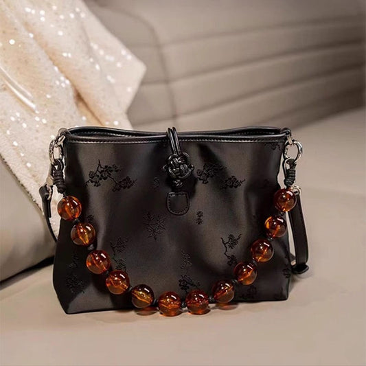 zp374-Embroidered beaded elegant shoulder bag for women