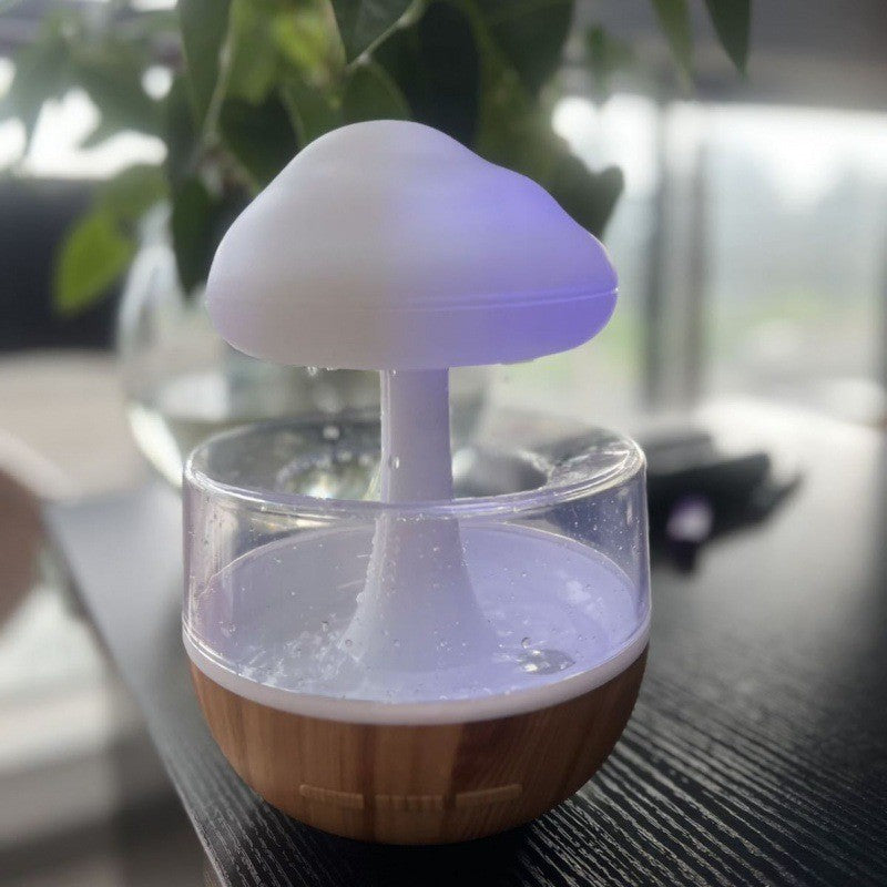 Humidifier Colorful Mushroom Cloud Raindrop Sleeping Night Light