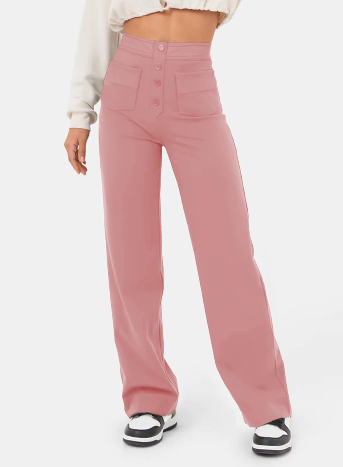 ae506-2024 European and American fashion women’s casual straight pants