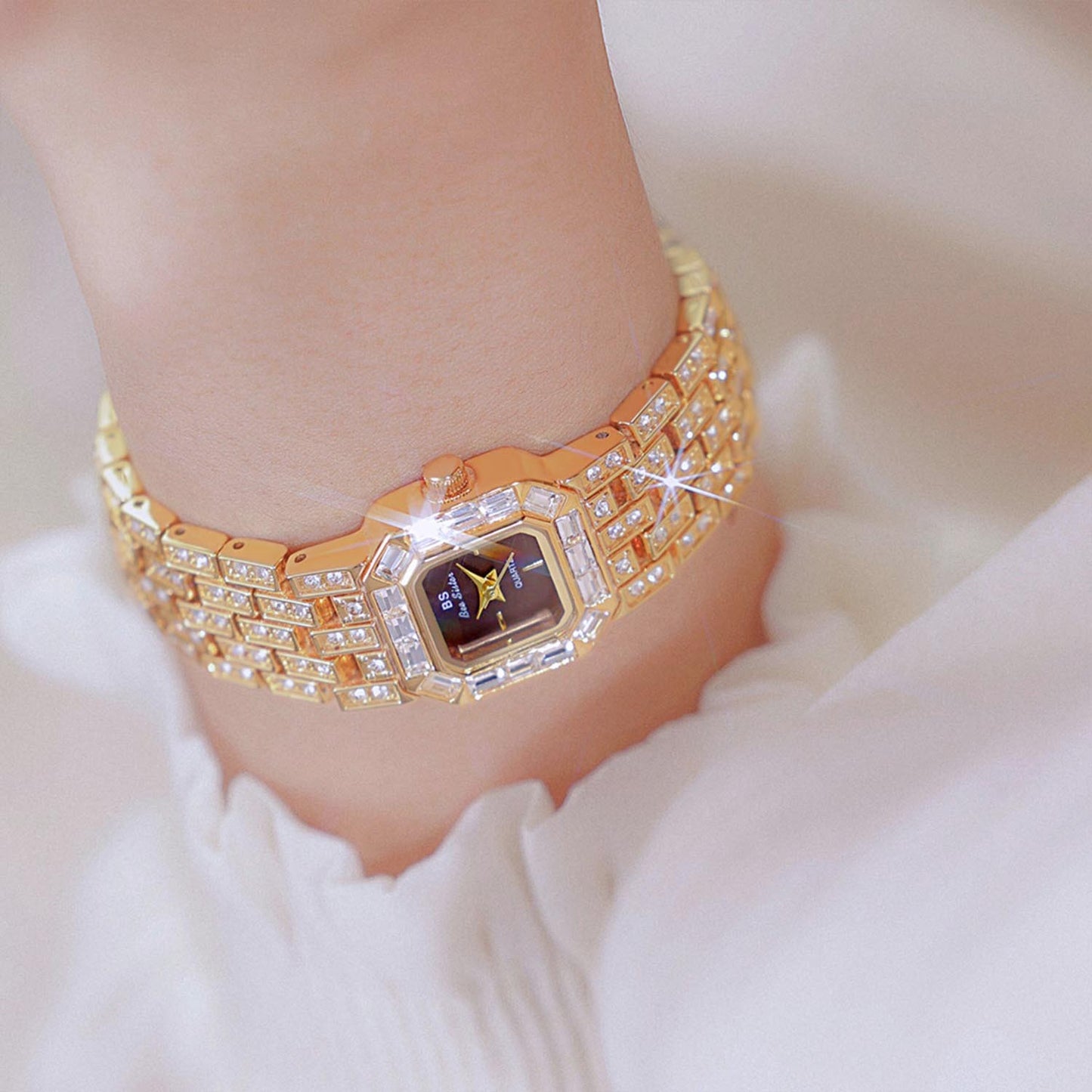 ae516-Bracelet style full diamond luxury women's watch