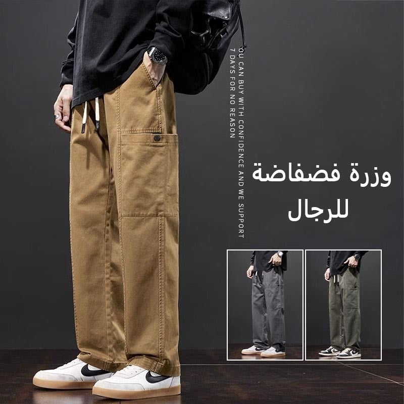 ae526-Men's loose casual overalls