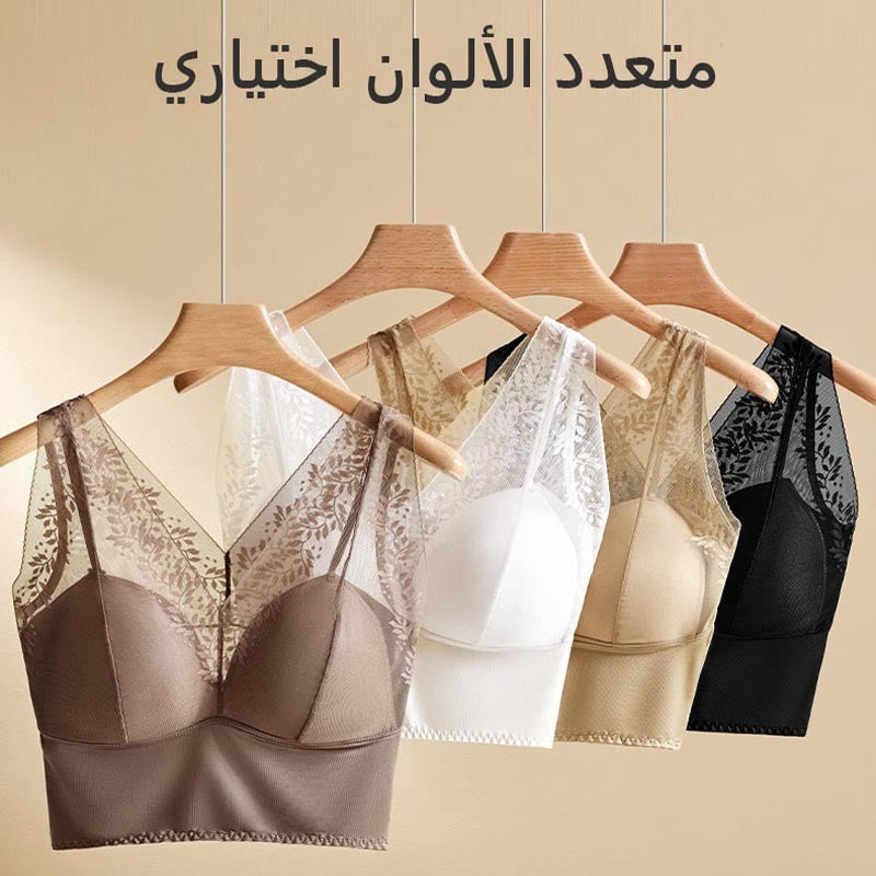 2024 Satin patchwork lace V-neck underwear اشتري 1 و إحصول على 2 مجانا