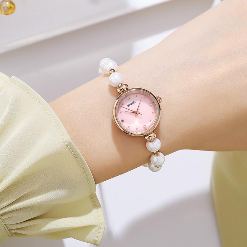 Light luxury, versatile and temperamental pearl bracelet watch