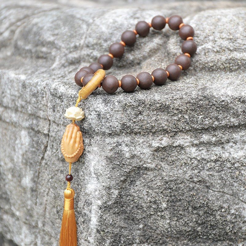 Wenwan natural wooden fragrant beads bracelet