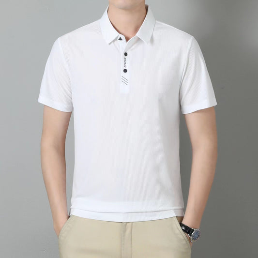 Men's summer lapel casual breathable quick-drying T-shirt