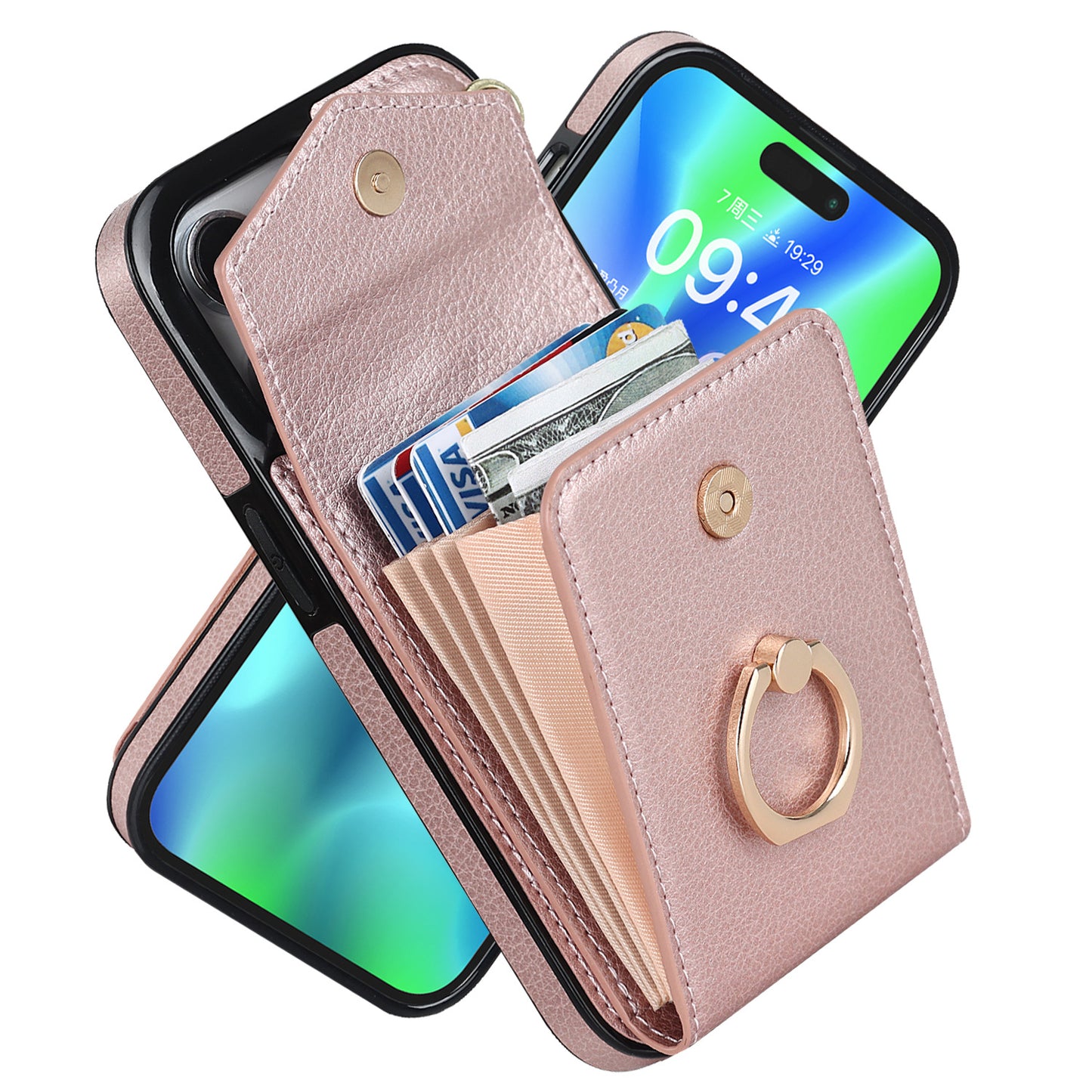 ae561-Mobile phone leather case multifunctional protective cover